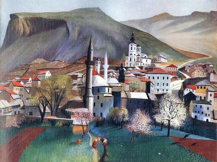 Tivadar Kosztka Csontvary Springtime in Mostar oil painting image